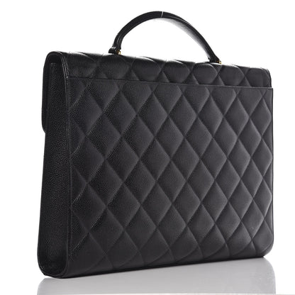 Chanel Caviar Quilted Briefcase Laptop Bag Black 3 of 11