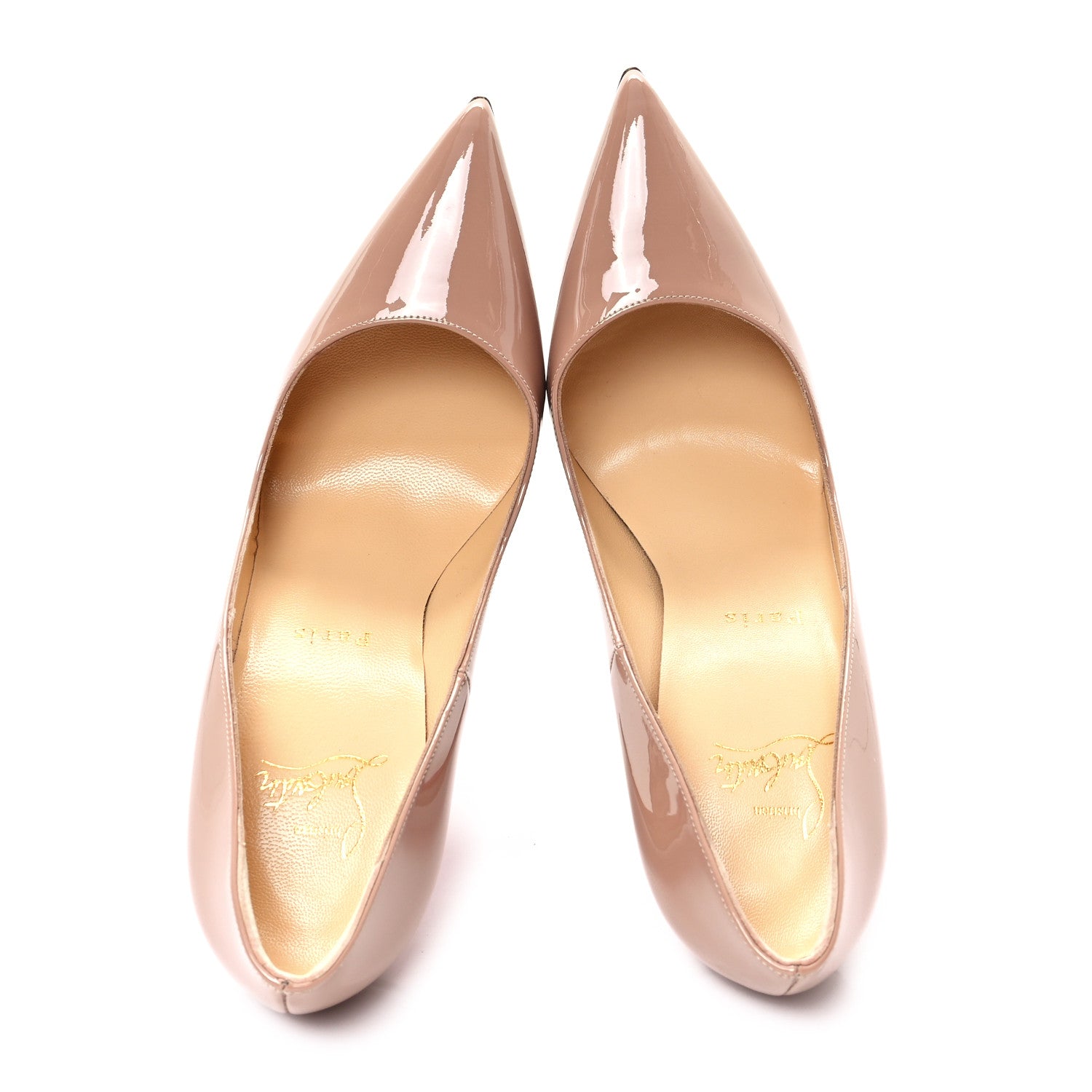 Christian Louboutin Patent So Kate 120 Pumps 37.5 Nude 2 of 10