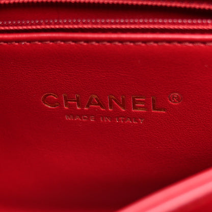 Chanel Caviar Quilted Mini Coco Handle Flap Red 6 of 10