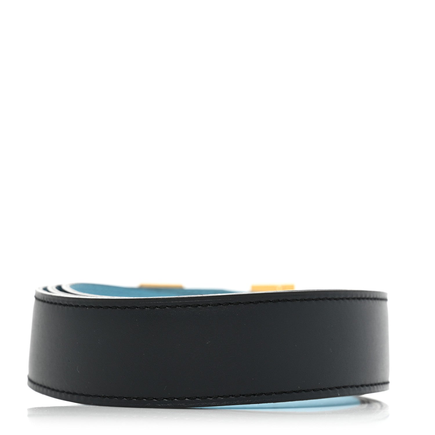 Hermes Box Togo 32mm H Belt 95 Black Bleu Du Nord 2 of 5