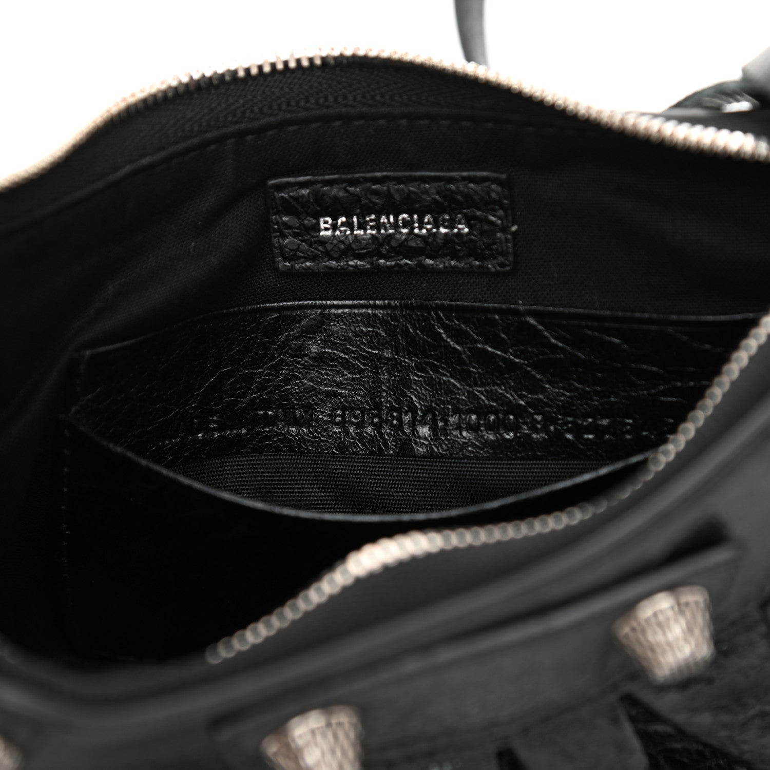 Balenciaga Agneau Arena Le Cagole Mini Purse With Chain Black 7 of 8