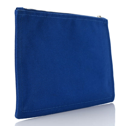 Hermes Toile Small Bain New Yachting Case Bleu Electrique 3 of 8