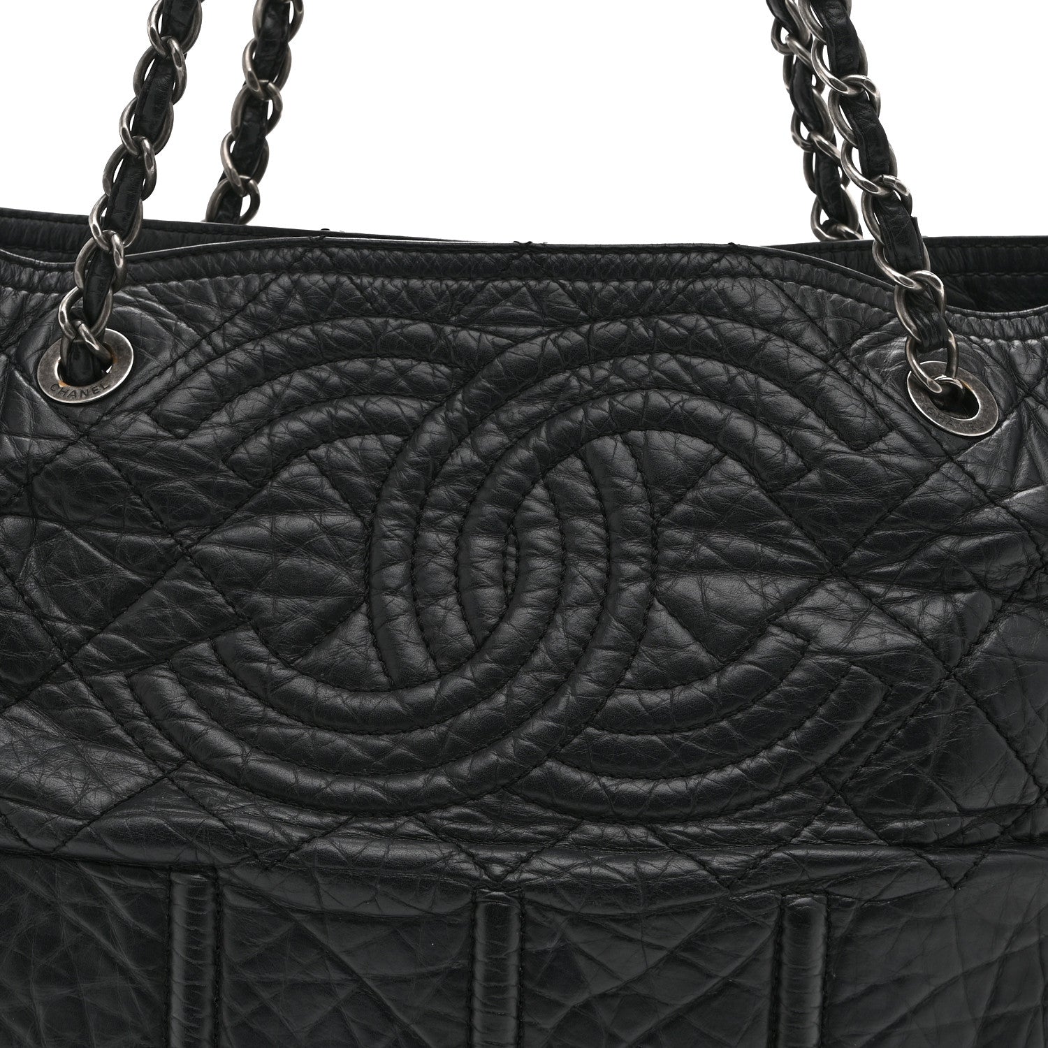 Chanel Calfskin Small Shopping in Moscow Tote Black 5 of 10