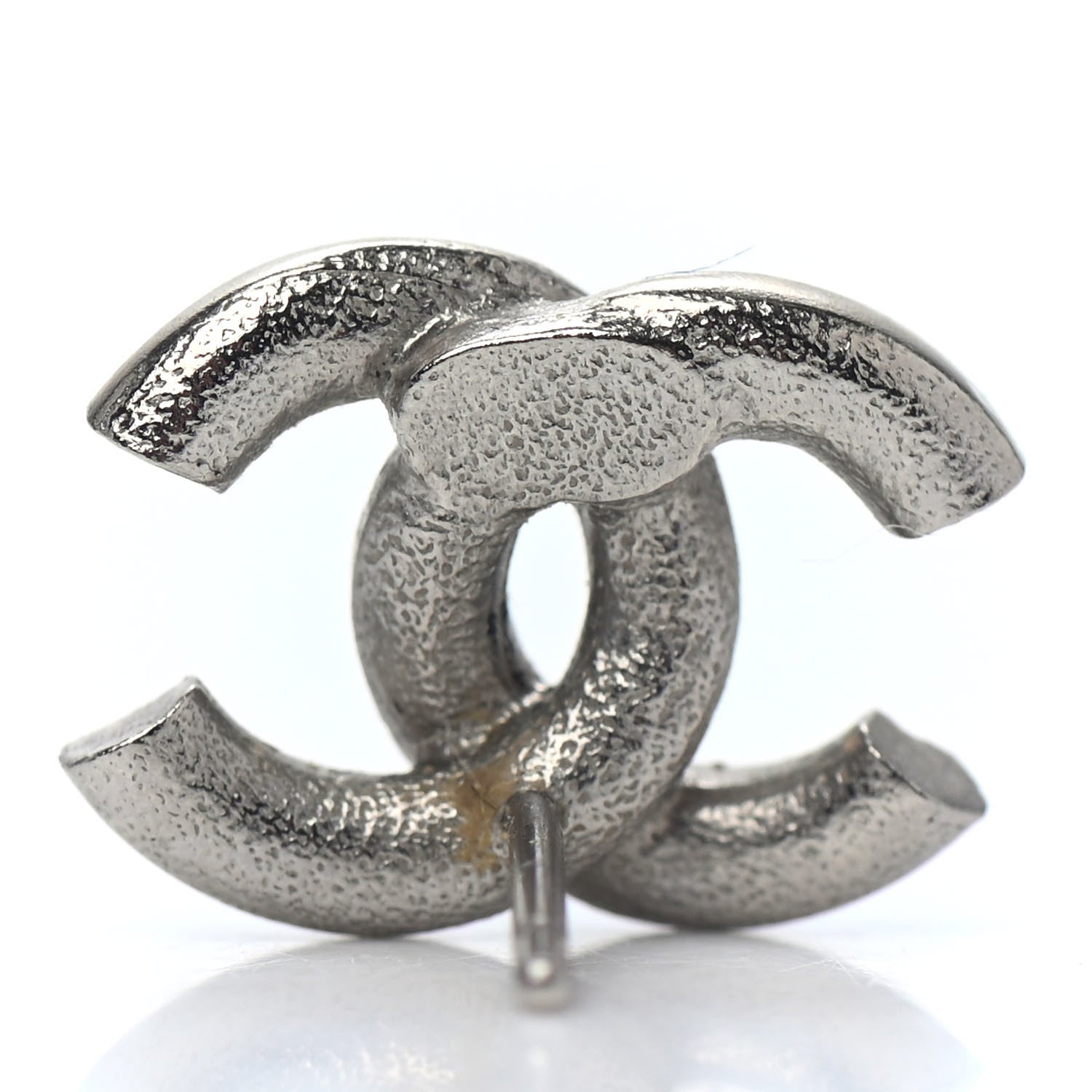 Chanel Crystal CC Earrings Silver 4 of 4