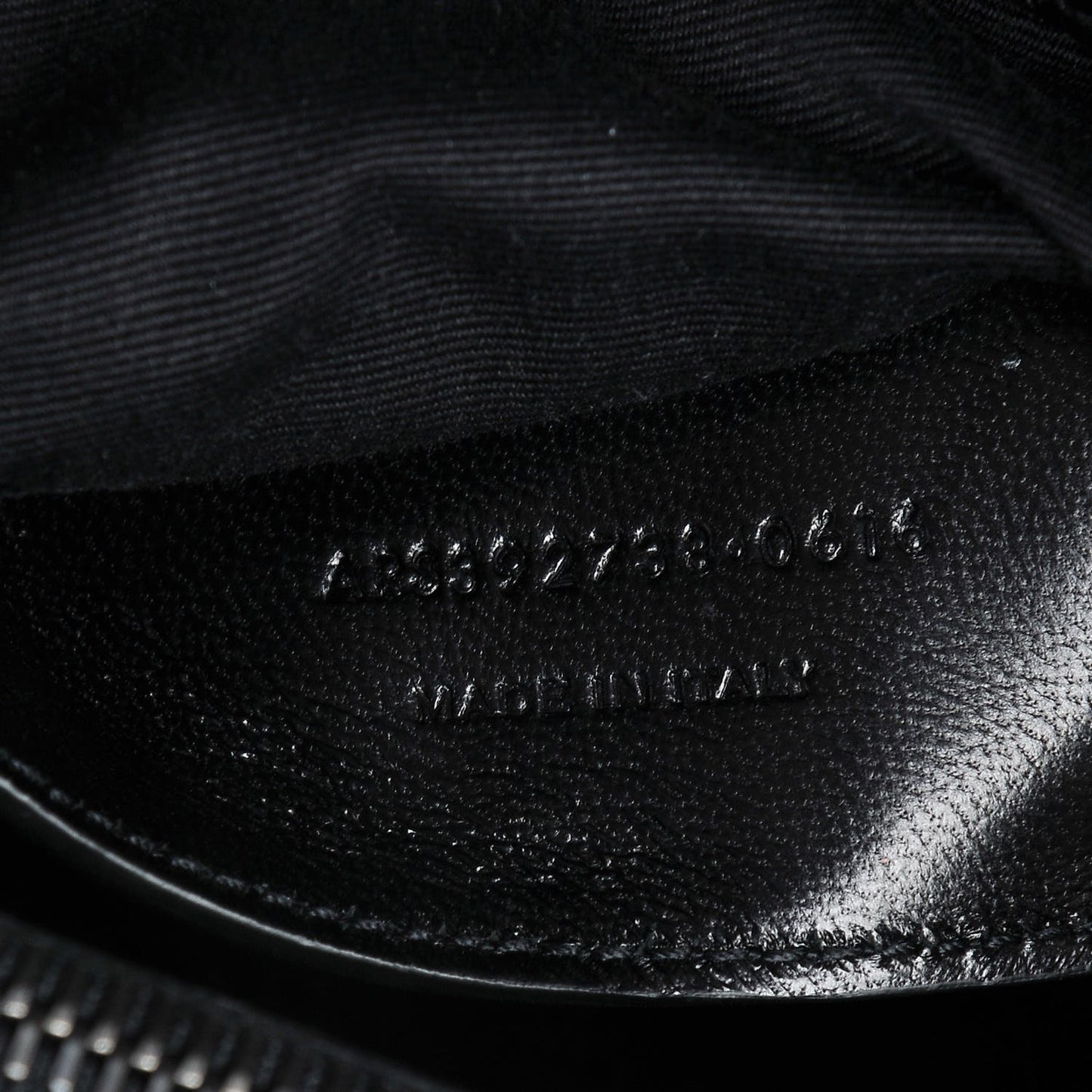 Sheepskin Matelasse Chevron Monogram Large College Satchel Black