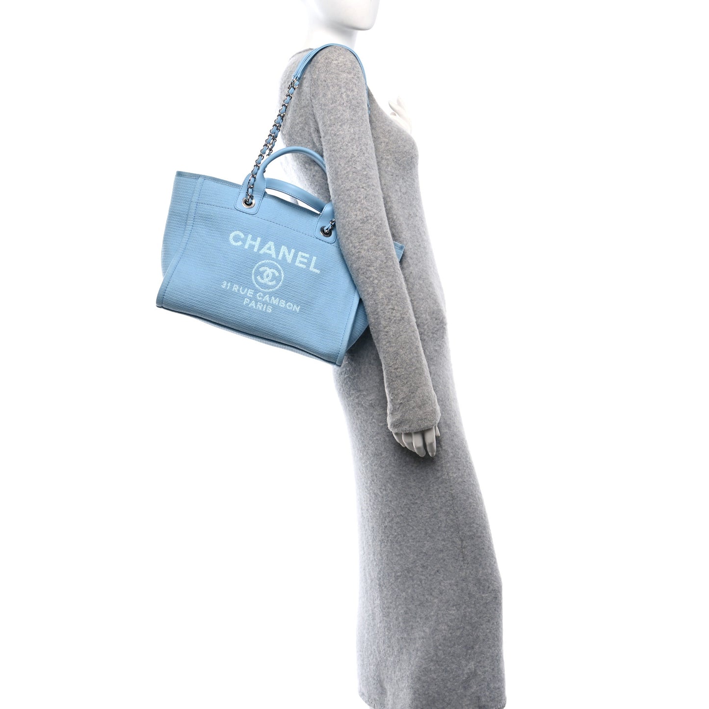 Mixed Fibers Small Deauville Tote Light Blue