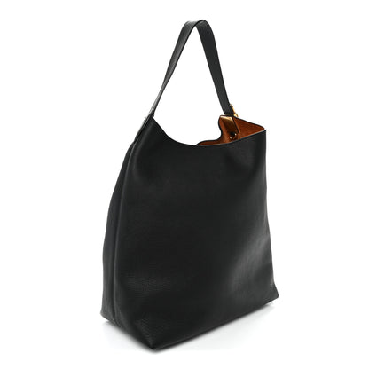 Louis Vuitton Grained Calfskin Low Key Hobo MM Black 3 of 9