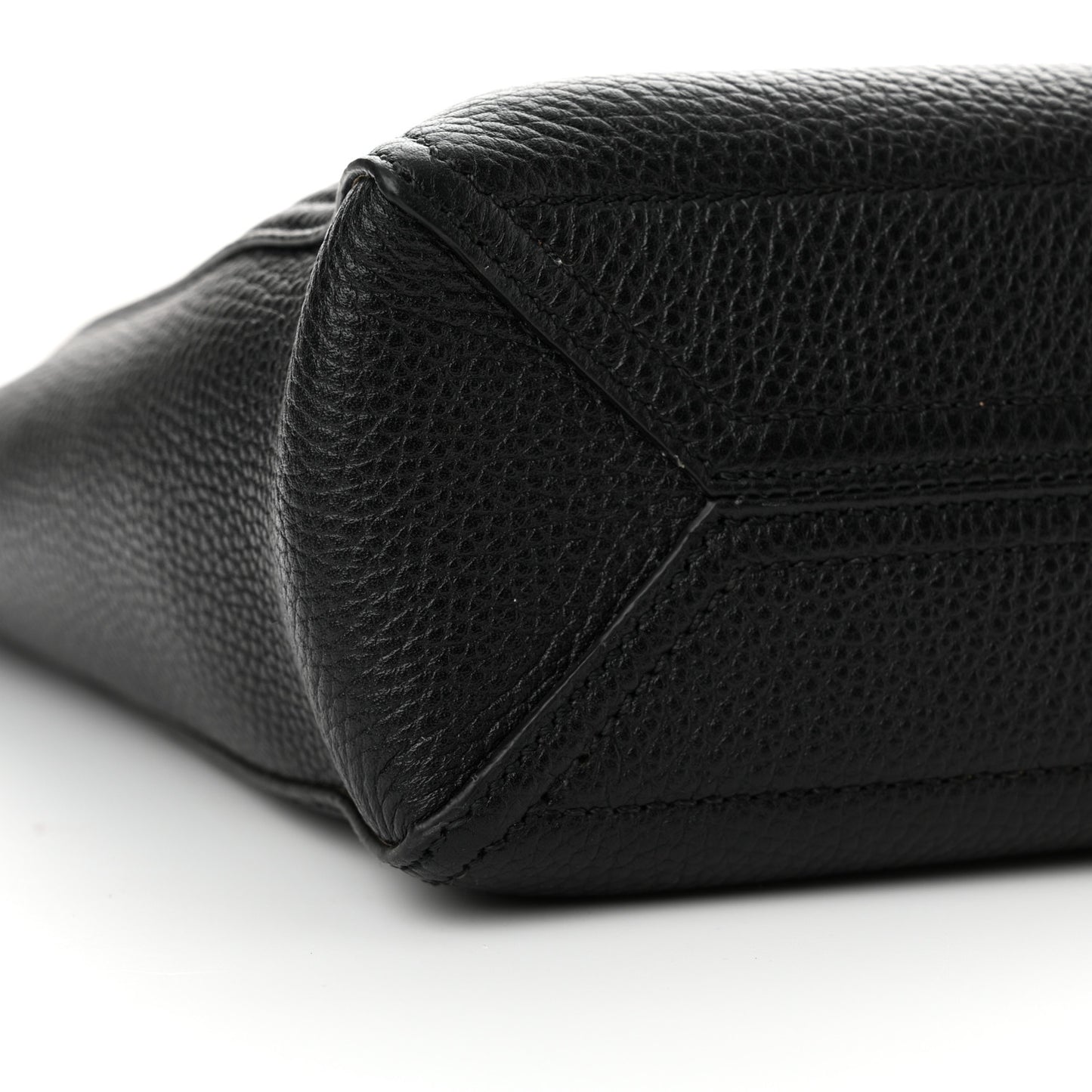 Grained Calfskin Small Dahlia Tote Black
