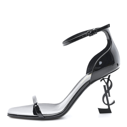 Saint Laurent Vernice Chiffon Opyum 85 Sandals 37 Black 1 of 10