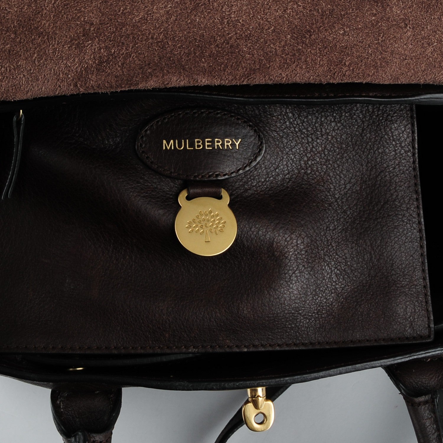 Mulberry Natural Leather Small Bayswater Chocolate 6 of 10