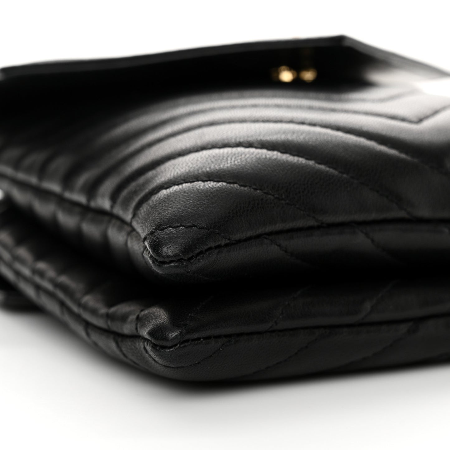 Lambskin Quilted Double Flap Bag Black