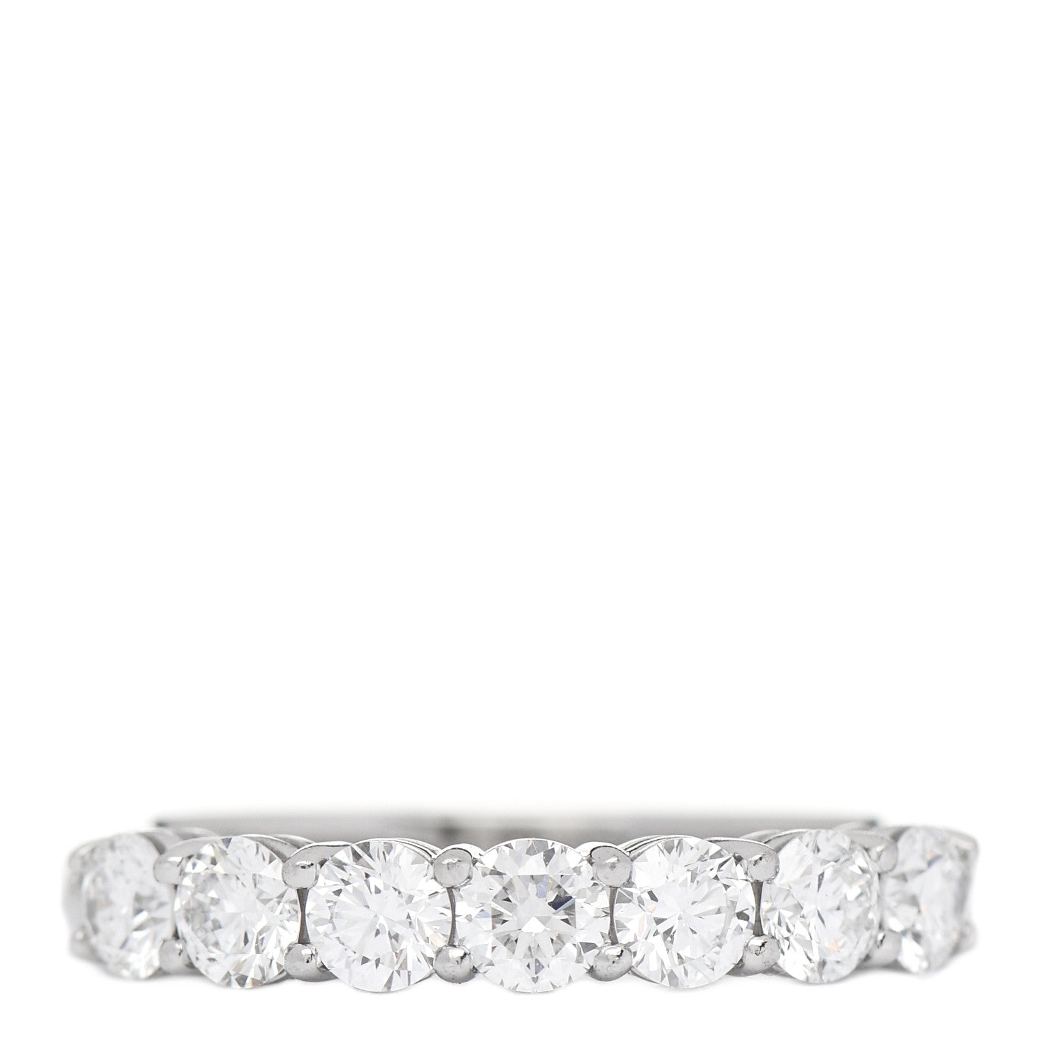 Tiffany Platinum Diamond 3.5mm Half Circle Embrace Band Ring 53 6.5 1 of 5