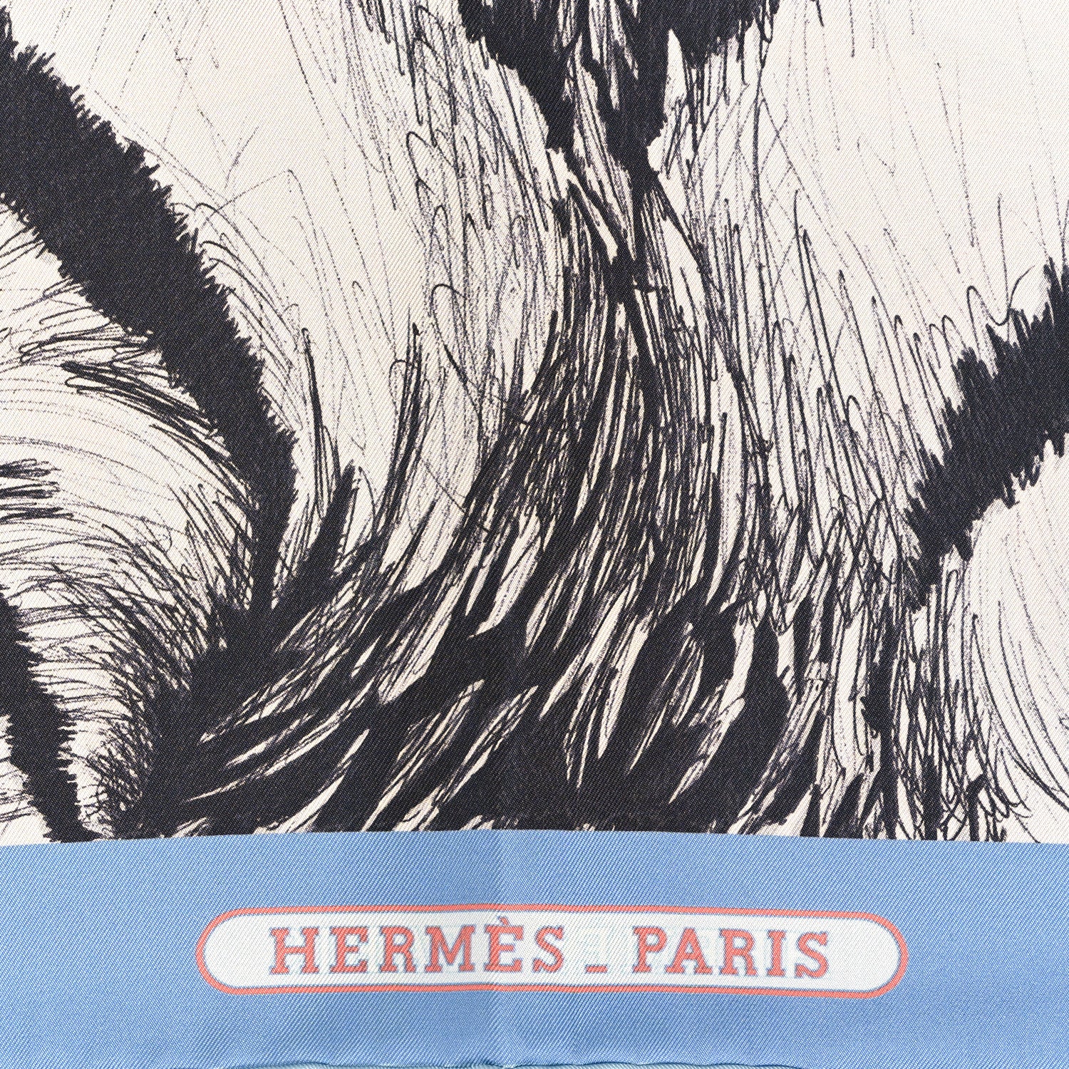 Hermes Silk Carre Double Face Tigre Royal Scarf 90 Ciel Anthracite Multi 3 of 4