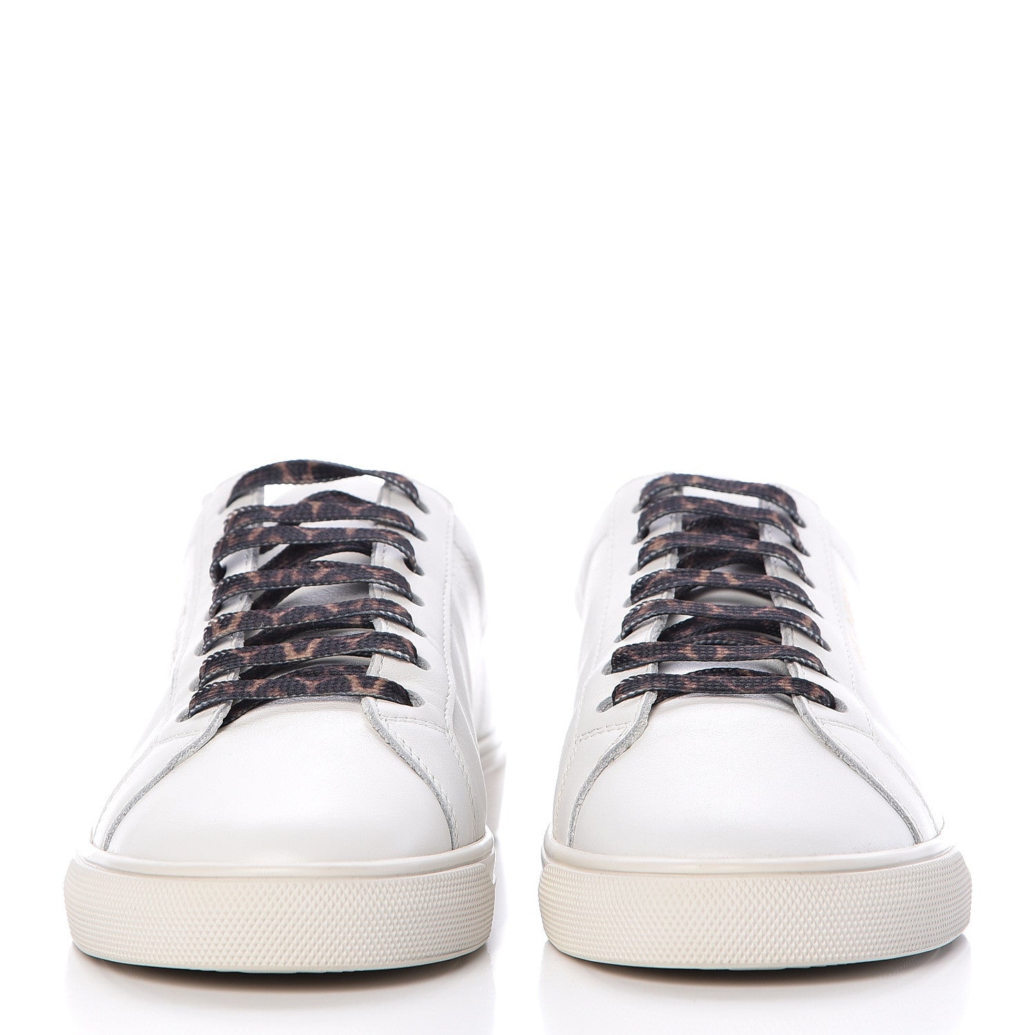 Saint Laurent Calfskin Pony Hair Leopard Print Andy Low Top Sneakers 36.5 Optic White 2 of 16