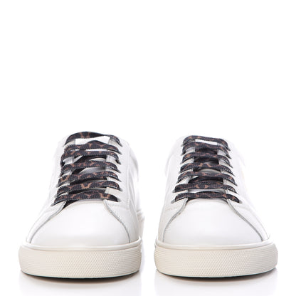Saint Laurent Calfskin Pony Hair Leopard Print Andy Low Top Sneakers 36.5 Optic White 2 of 16