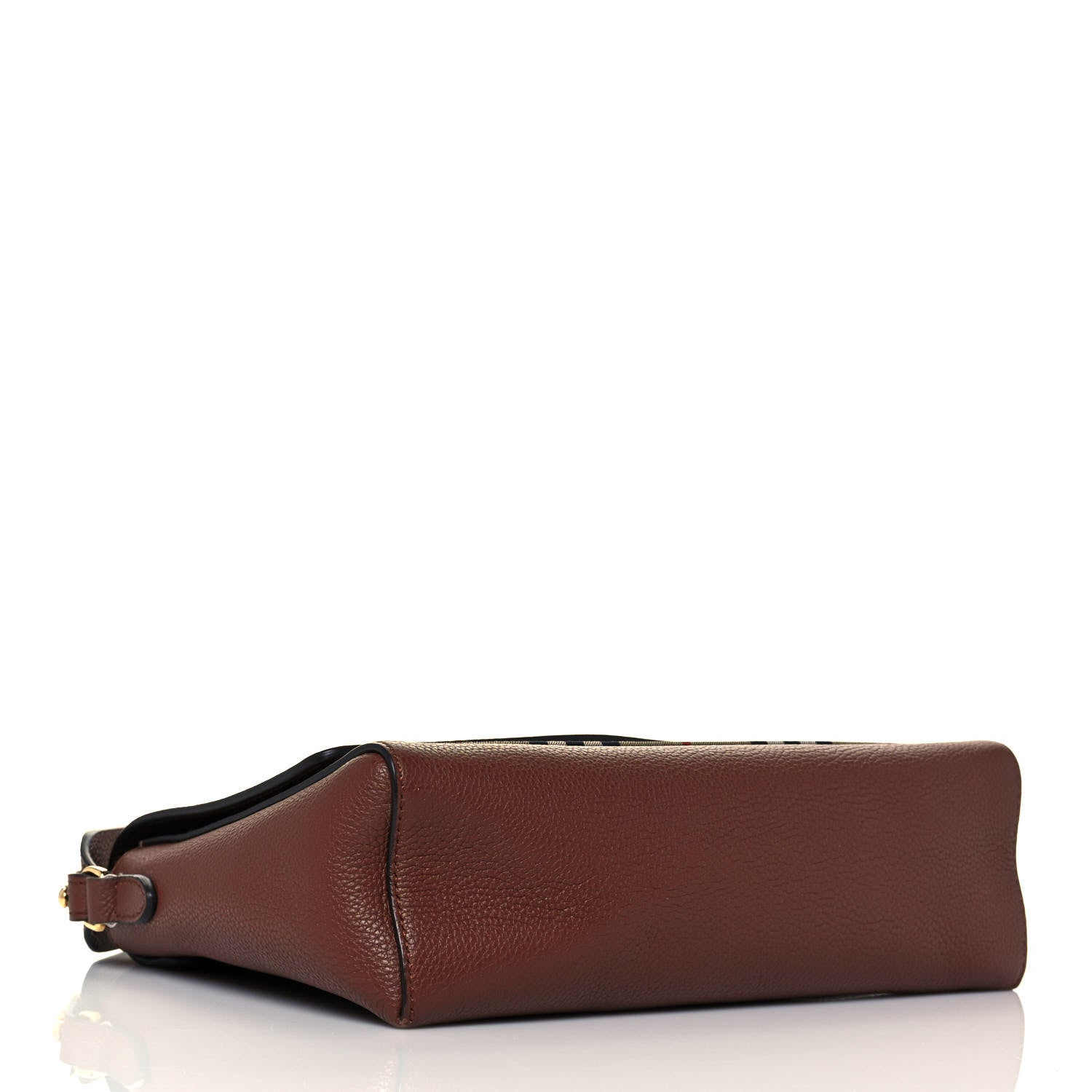 Burberry Calfskin Vintage Check Note Crossbody Bag Tan 4 of 12