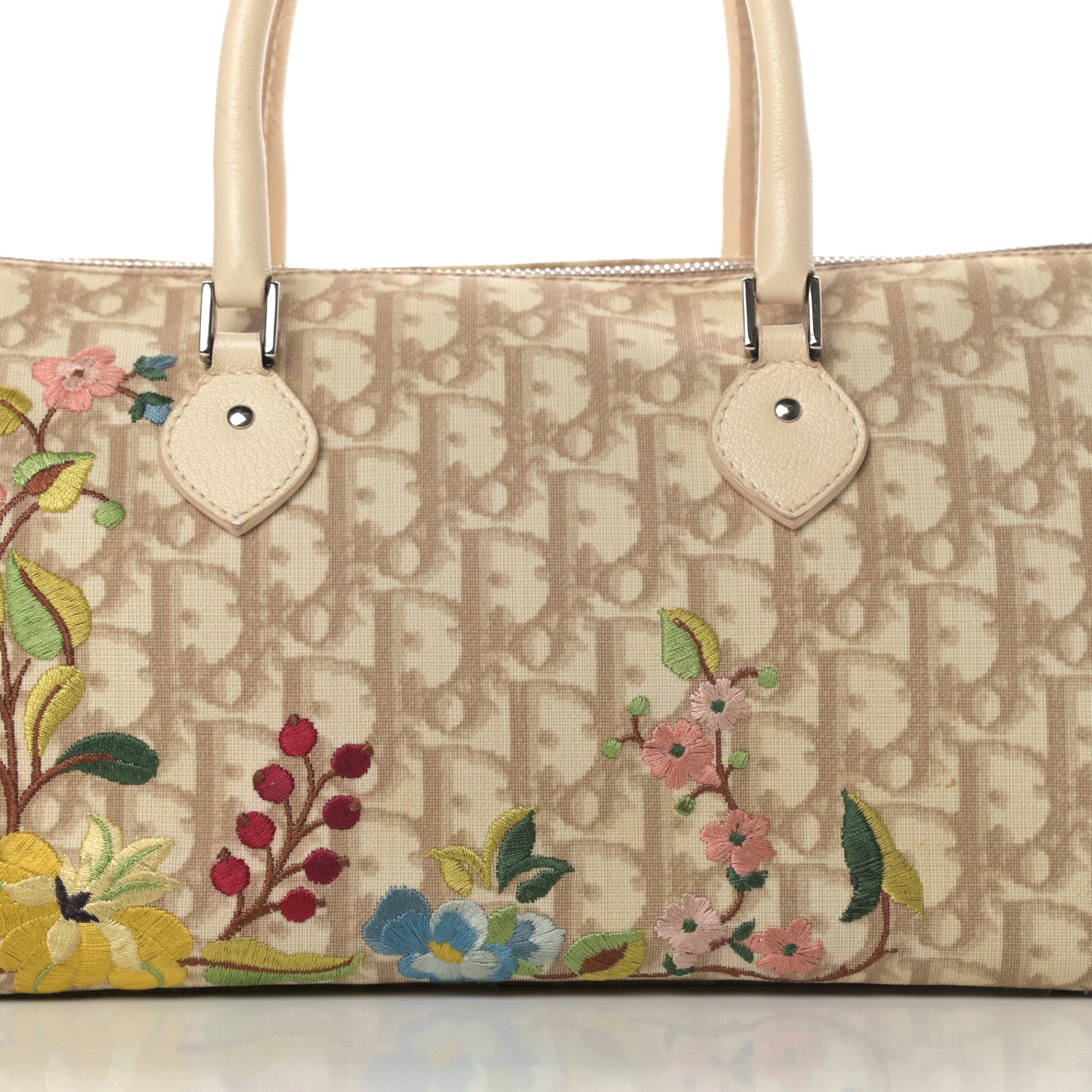 Christian Dior Monogram Vintage Flowers Boston Beige 8 of 16