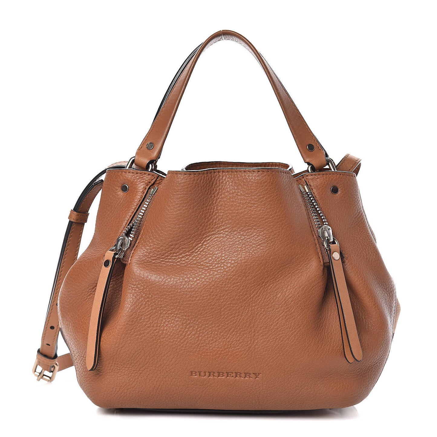 Grainy Calfskin House Check Small Maidstone Saddle Brown