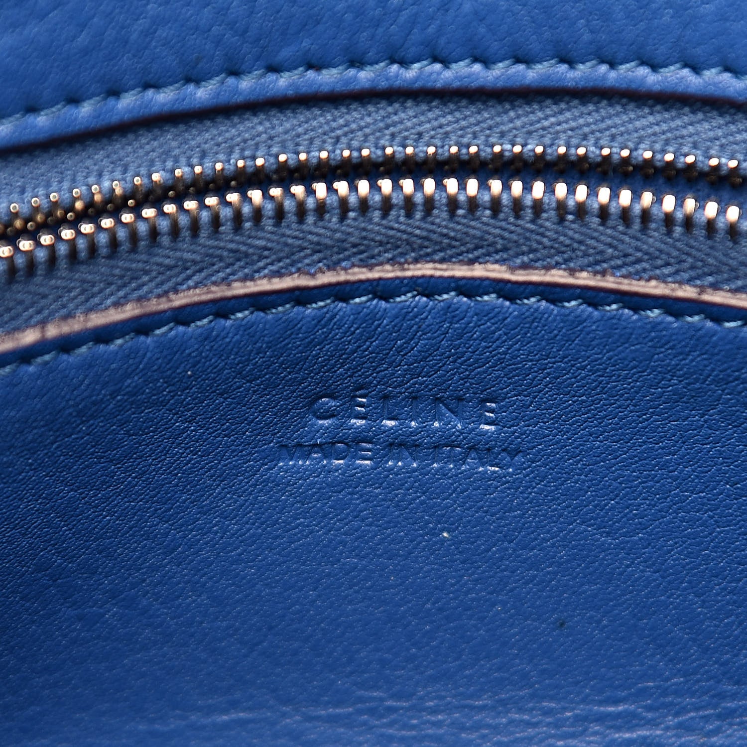 Celine Suede Sangle Bucket Bag Electric Blue 6 of 11