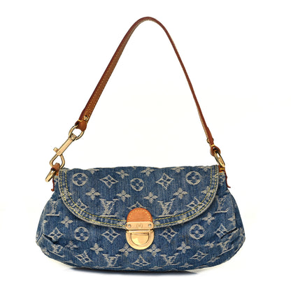 Louis Vuitton Monogram Denim Mini Pleaty Blue 1 of 9