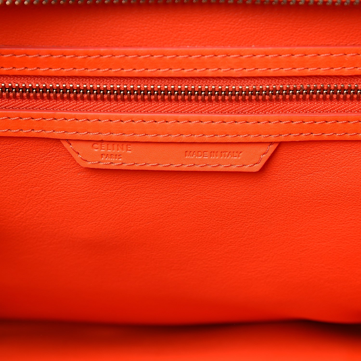 Celine Smooth Calfskin Mini Luggage Orange 5 of 11