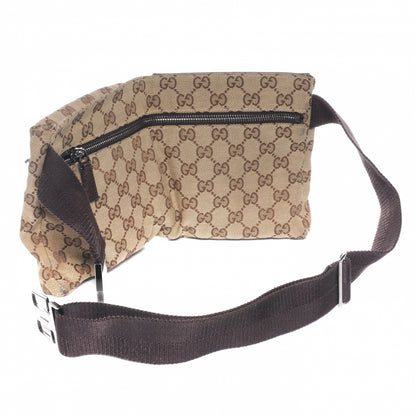 Gucci GG Monogram Web Double Pocket Belt Bag Dark Brown 3 of 8