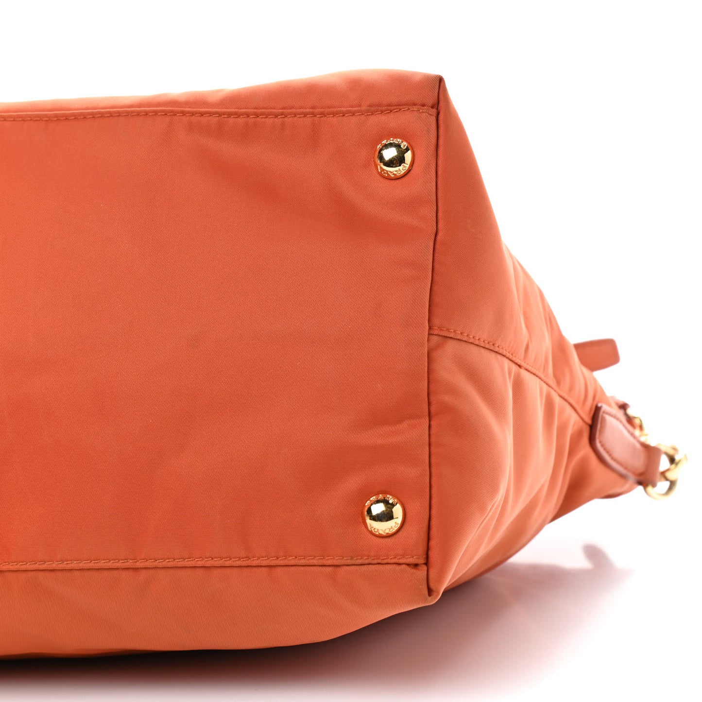Tessuto Nylon Saffiano Tote Papaya