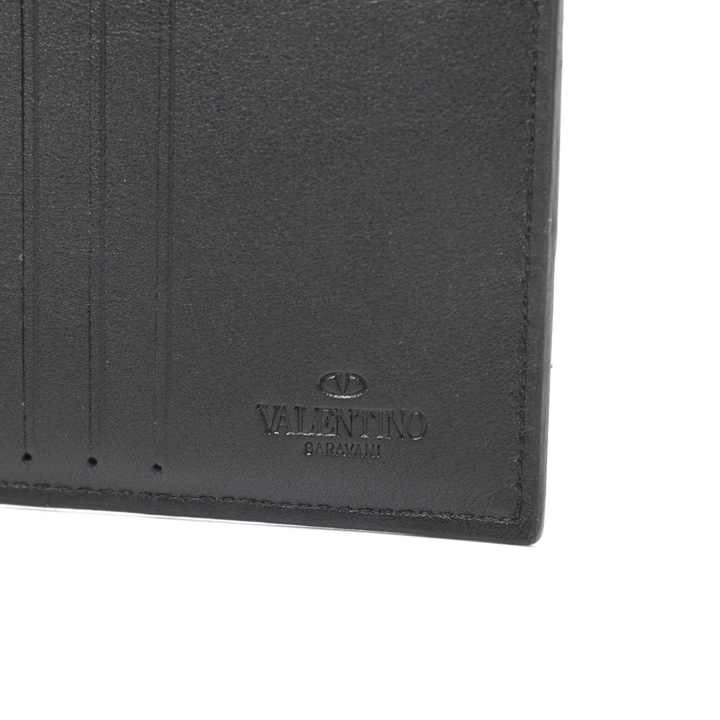 Nappa Canvas Camouflage Stars Bi-Fold Wallet Navy Black