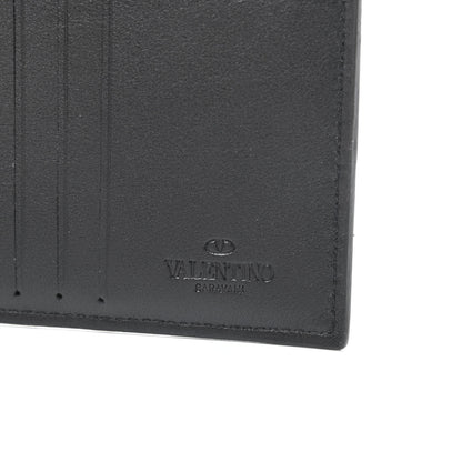 Valentino Garavani Nappa Canvas Camouflage Stars Bi-Fold Wallet Navy Black 6 of 6