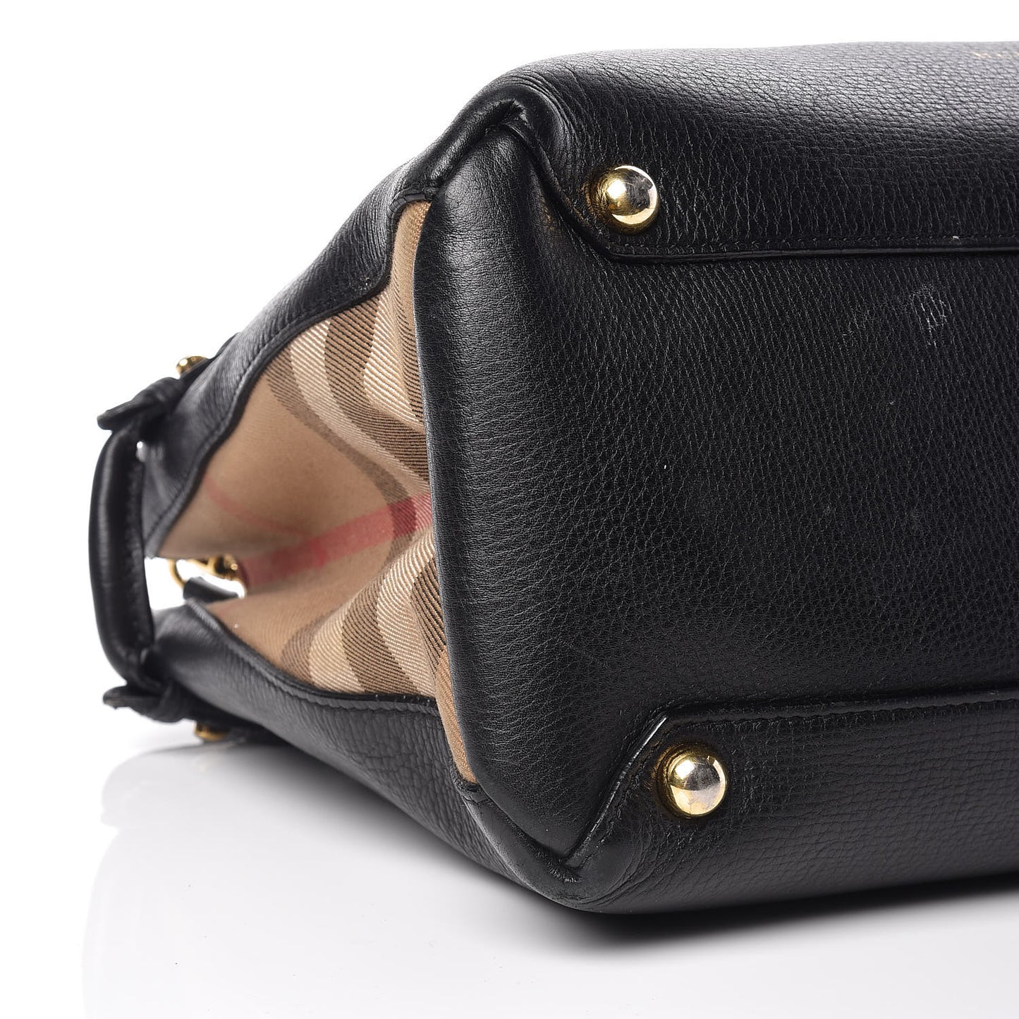 Smooth Calfskin Medium Banner Tote Black