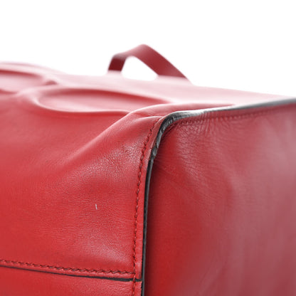 Gucci Calfskin Embossed Medium XL Tote Red 17 of 25