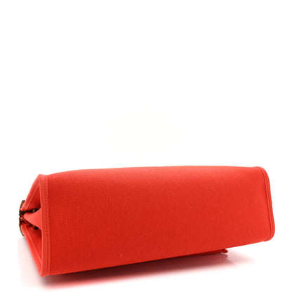 Hermes Vache Hunter Toile Herbag Zip 31 PM Capucine Fauve 5 of 10