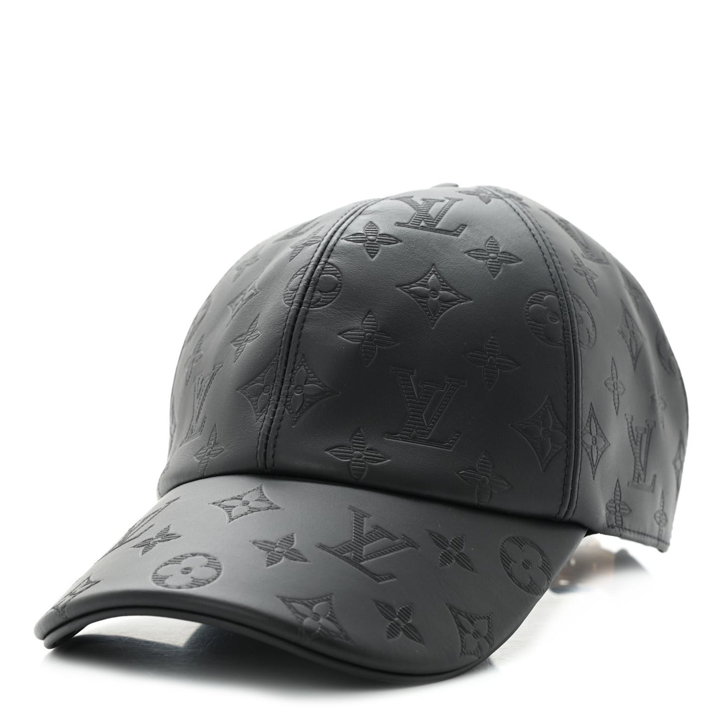Calfskin Monogram Shadow Baseball Cap 60 Black