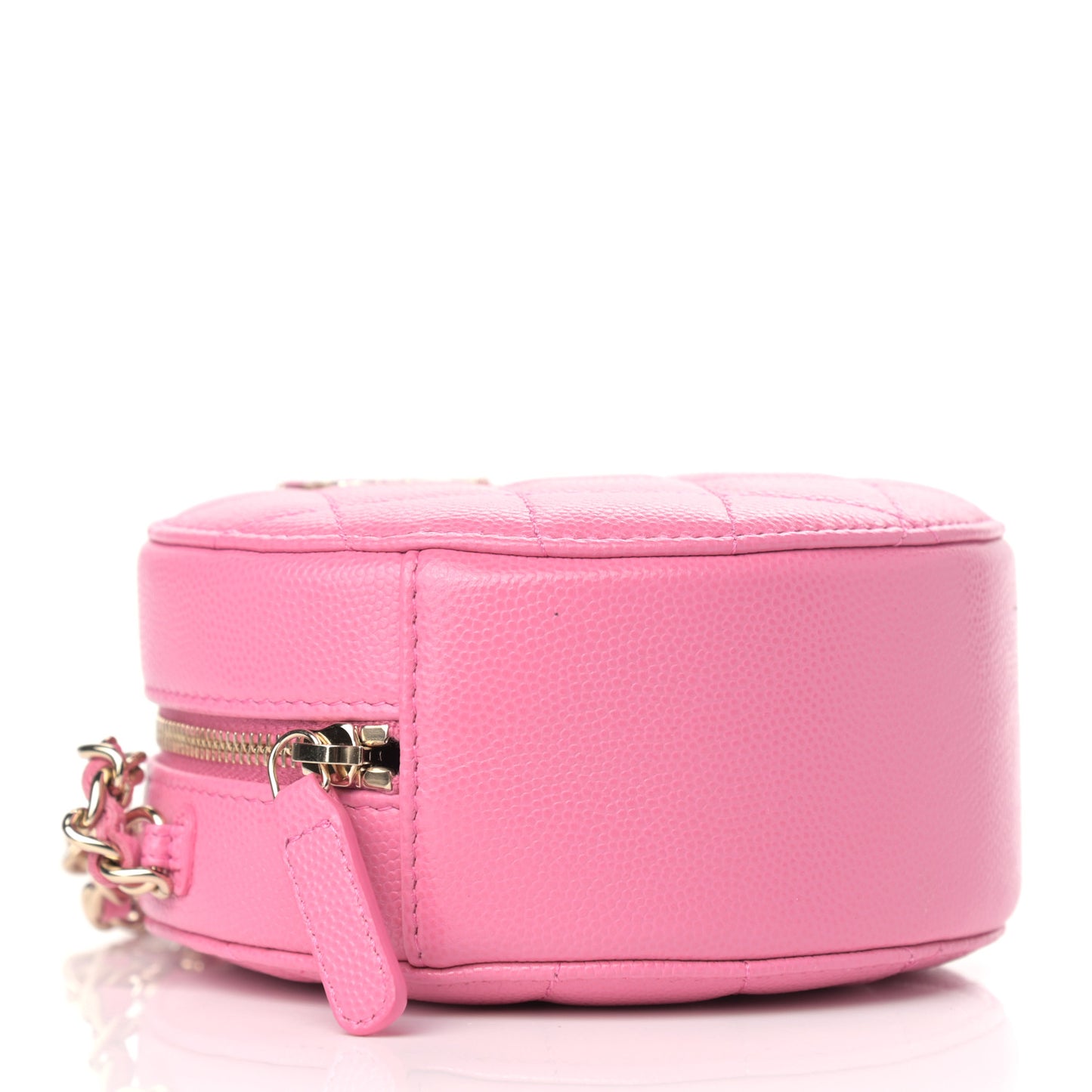 Caviar Quilted Gripoix CC Round Clutch With Chain Pink