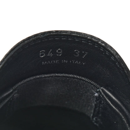 Prada Spazzolato Rois Metal Triangle Logo Monolith 55mm Loafers 37 Black 9 of 11