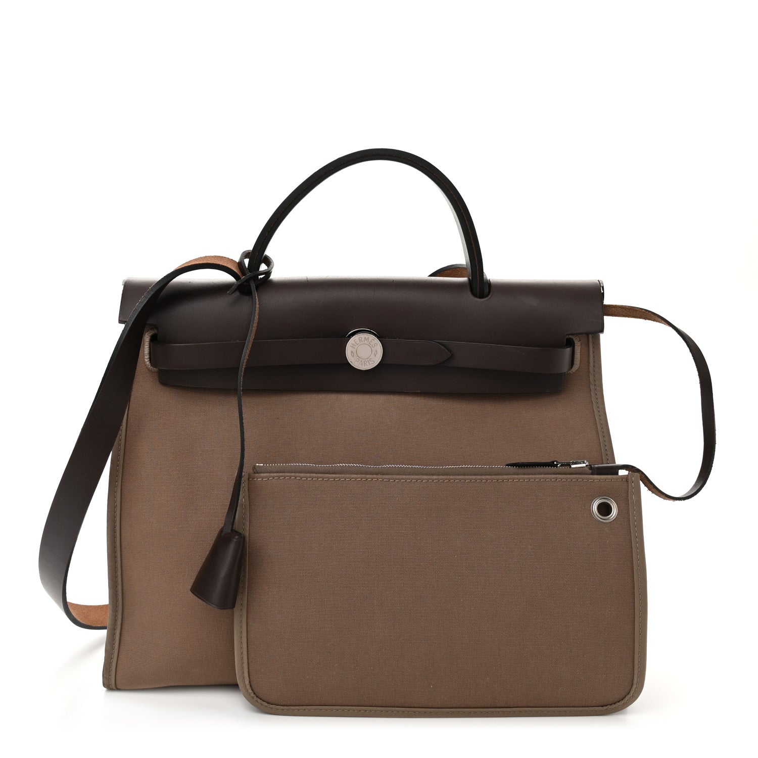 Hermes Vache Hunter Toile Herbag Zip 31 PM Etoupe Ebene 3 of 12