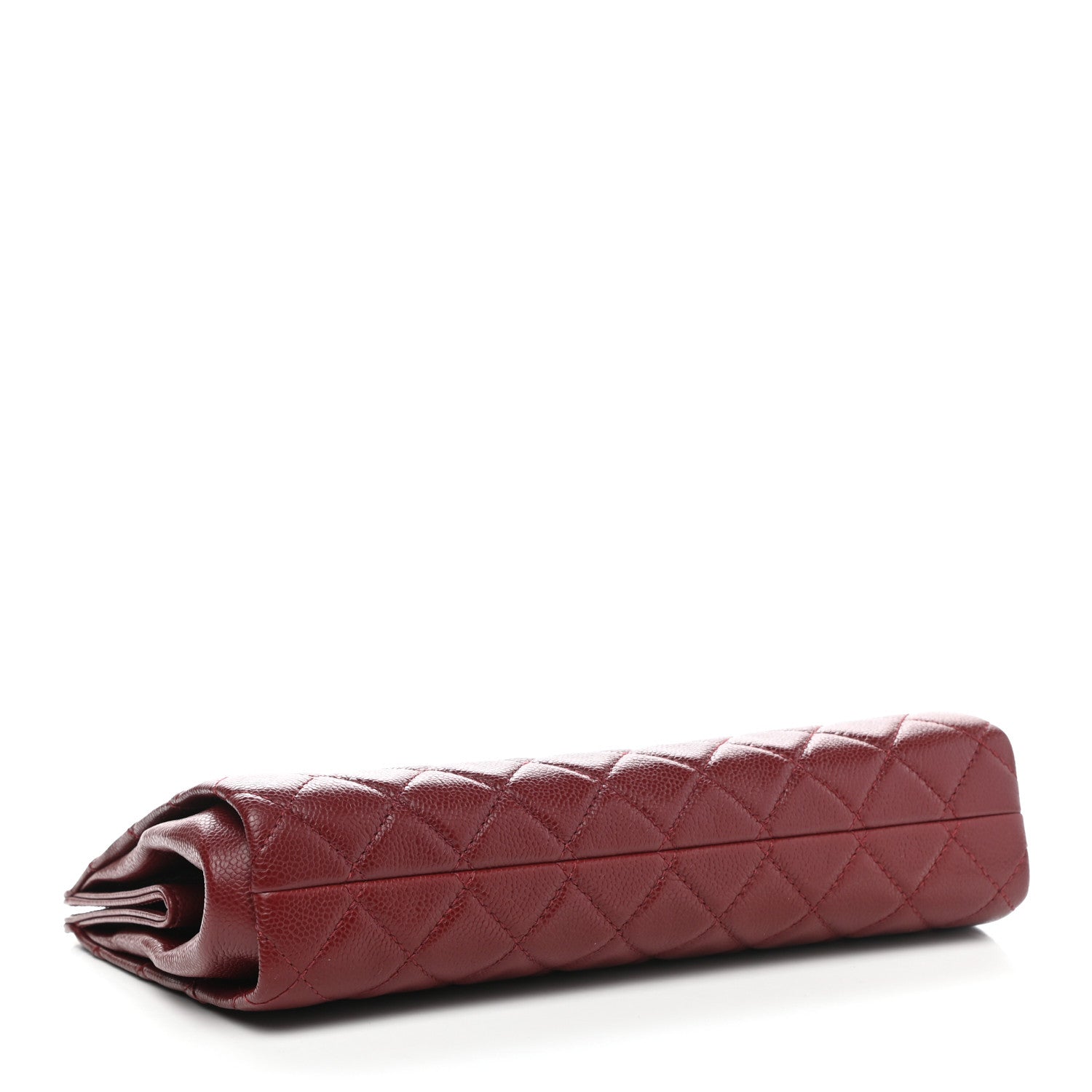 Chanel Caviar Quilted CC Large Clutch Dark Red 4 of 7