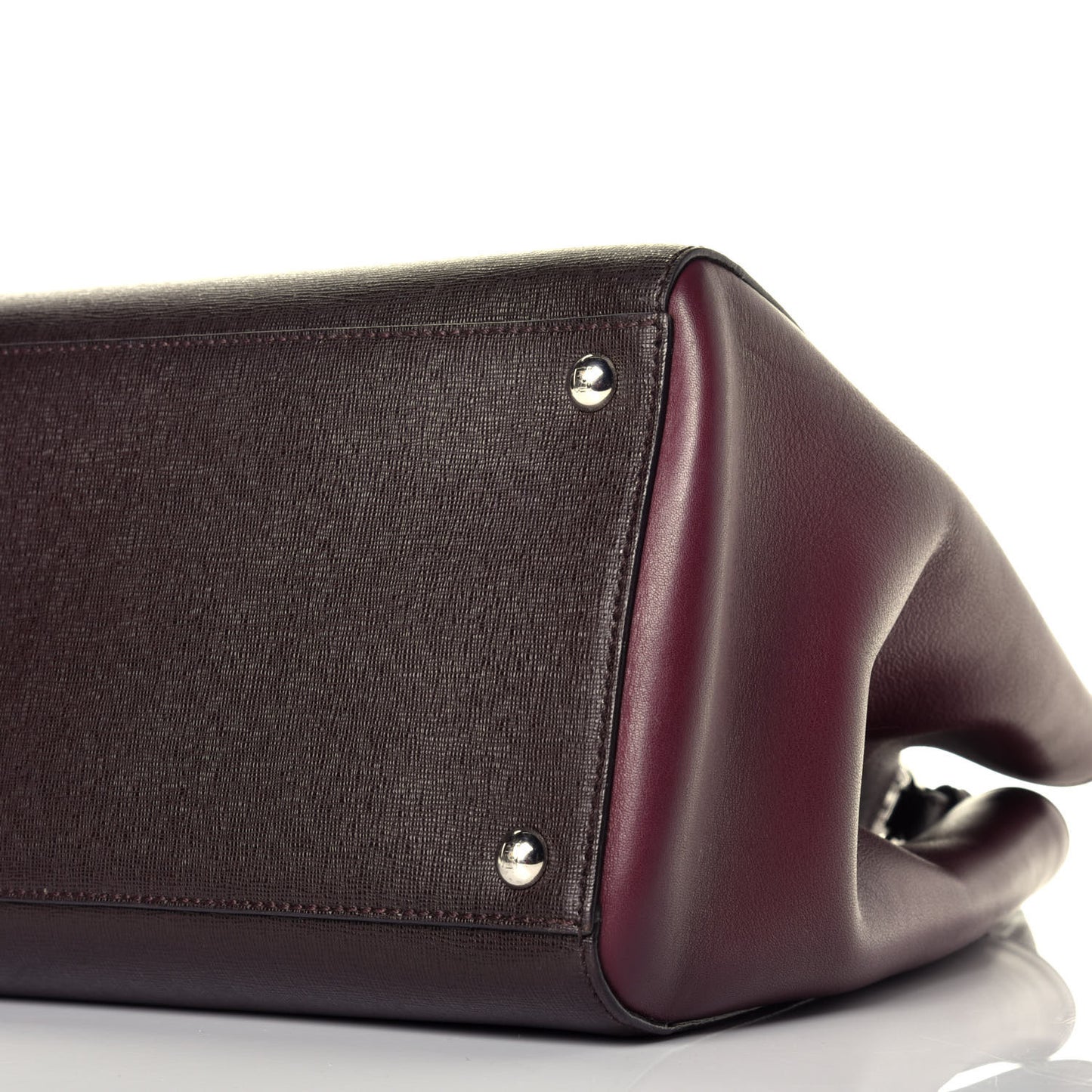 Vitello Elite Colorblock Regular 2Jours Tote Caffe Noir Bordeaux Glicine