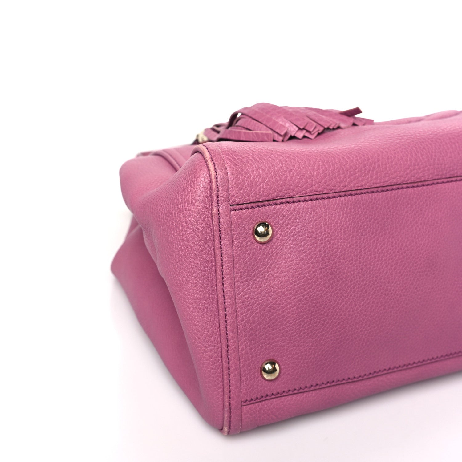 Gucci Pebbled Calfskin Medium Soho Shoulder Bag Fresia Rose 9 of 10