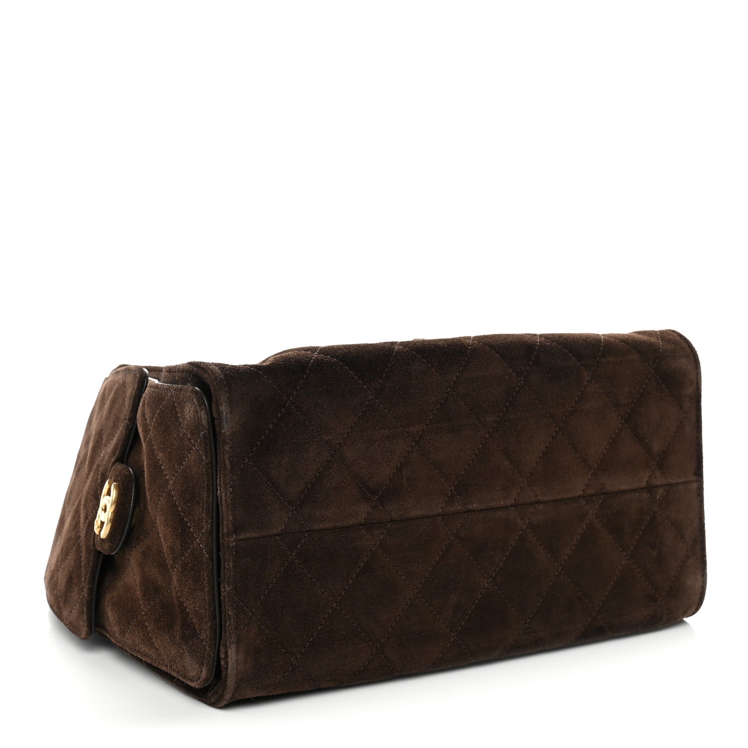 Chanel Suede Quilted Small Chanel 25 Handbag Dark Brown 3 of 9