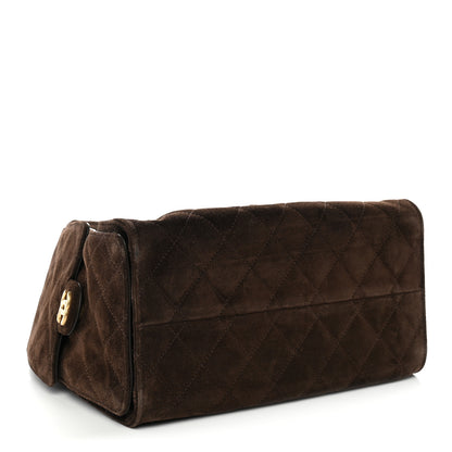 Chanel Suede Quilted Small Chanel 25 Handbag Dark Brown 3 of 9