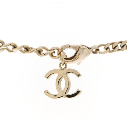 Chanel Crystal Chain CC Link Choker Gold Silver 5 of 7