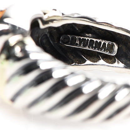 David Yurman Sterling Silver 14K Yellow Gold Peridot 7mm Noblesse Ring 54 6.75 5 of 5