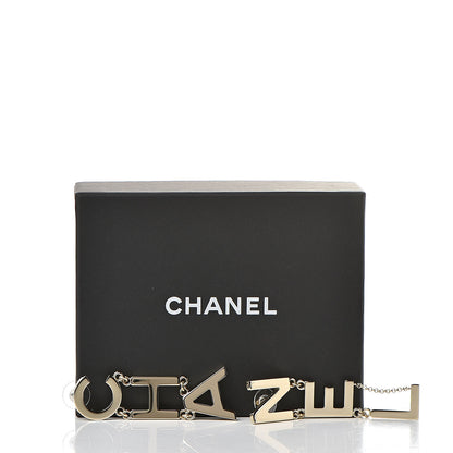 Chanel Metal Cha-Nel Logo Drop Earrings Gold 5 of 5