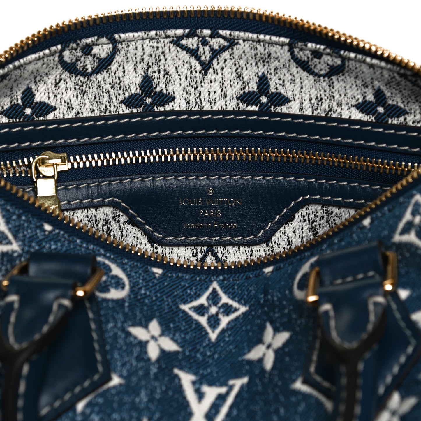 Monogram Jacquard Denim Speedy Bandouliere 25 Bleu