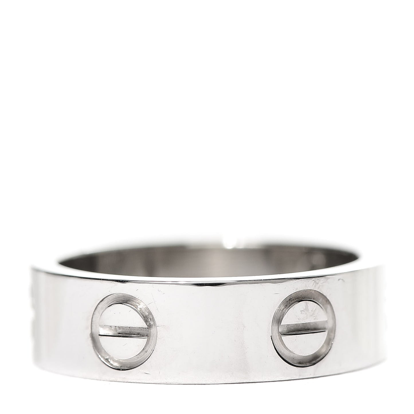 18K White Gold 5.5mm LOVE Ring 51 5.75