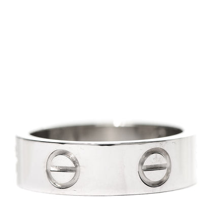 Cartier 18K White Gold 5.5mm LOVE Ring 51 5.75 3 of 4