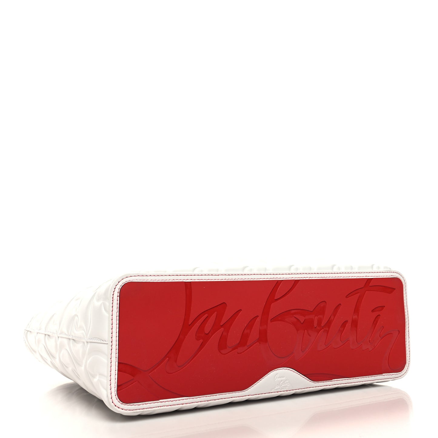 Nappa Embossed Small East West Cabata Tote White