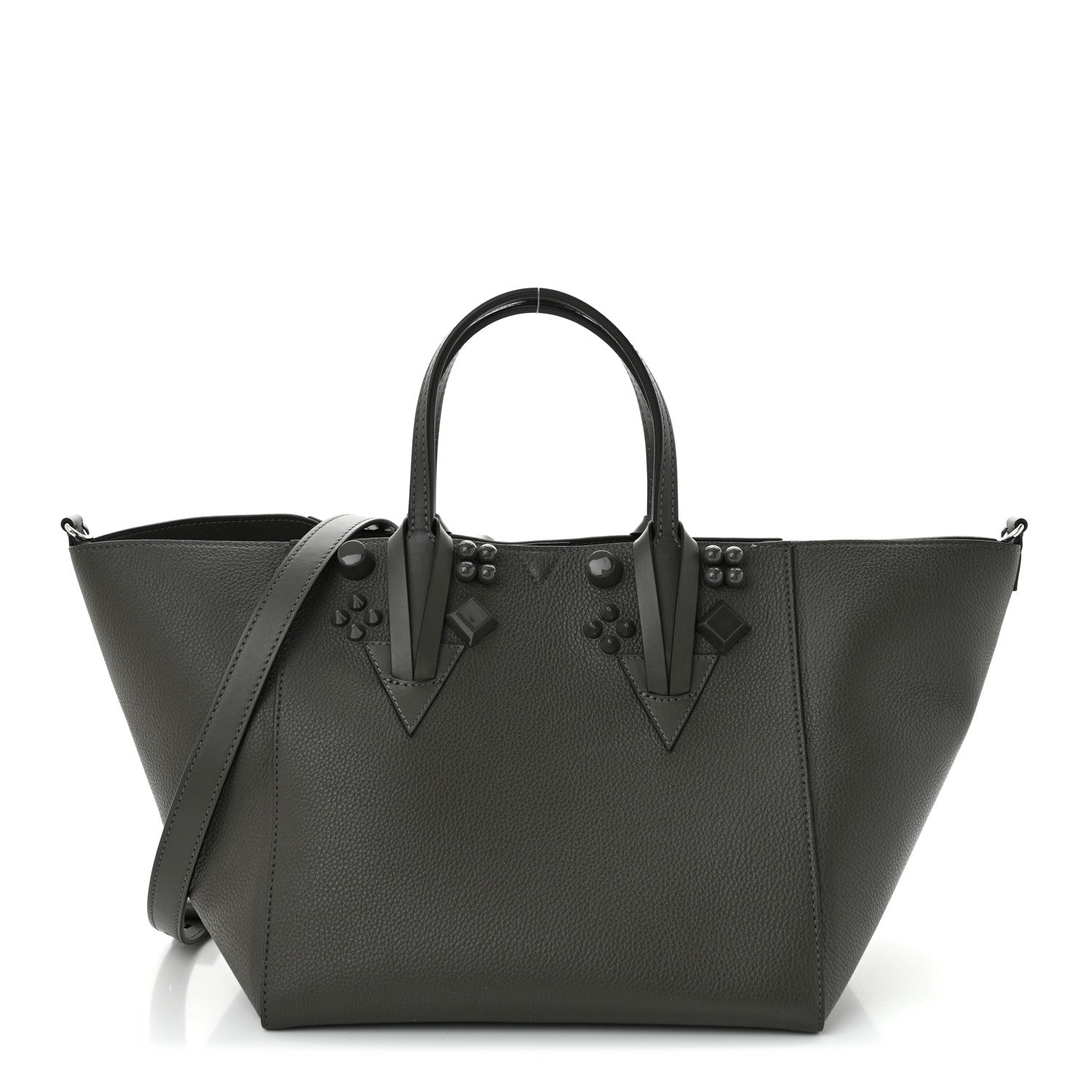 Christian Louboutin Calfskin Empire Spike Studded Cabachic Tote Rocket 1 of 9