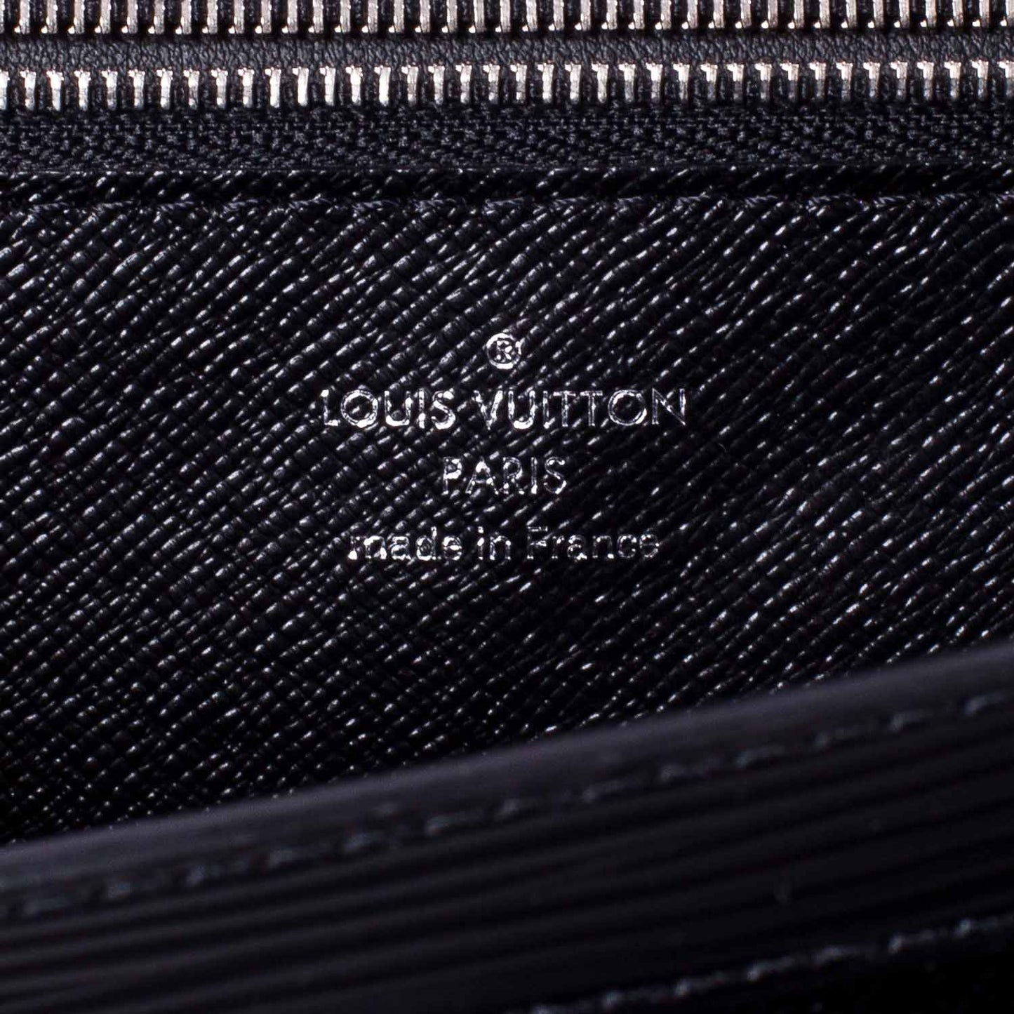 Epi Pochette Sellier Dragonne Clutch Black